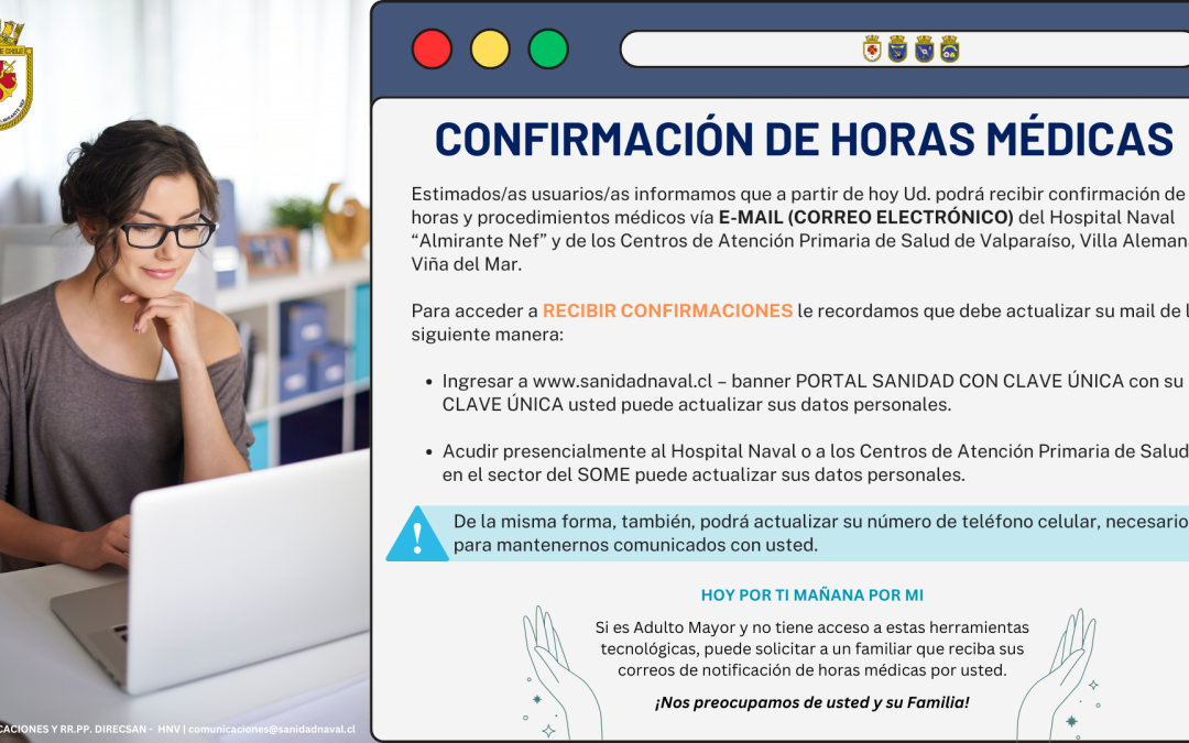 CONFIRMACIÓN DE HORAS MÉDICAS