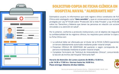 Solicitud Copia de ficha clínica en el Hospital Naval “Almirante Nef”