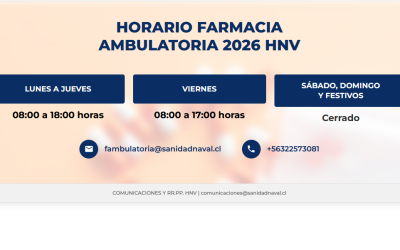 Horario Farmacia Ambulatoria 2026 HNV
